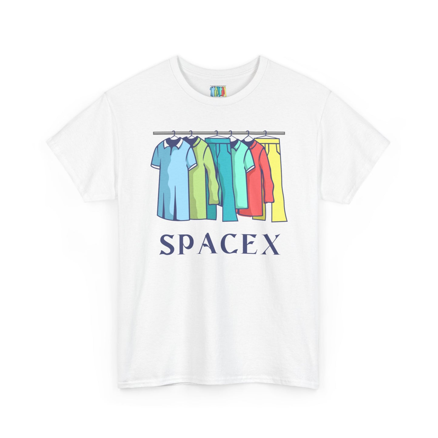 Unisex Heavy Cotton SPACEX Tee, Short, Tall, Fat, or Small apparel