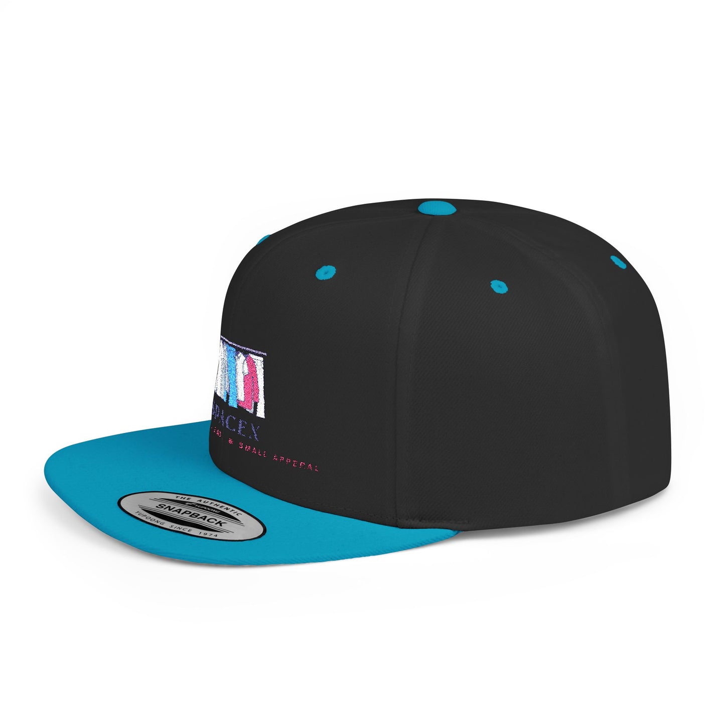 Flat Bill SpaceX Snapback Cap | Trendy Hat for Style Lovers, Gift for All Shapes and Sizes, Short, Tall, Fat, or Small, Casual Wear, Street Style, Cool Accessories