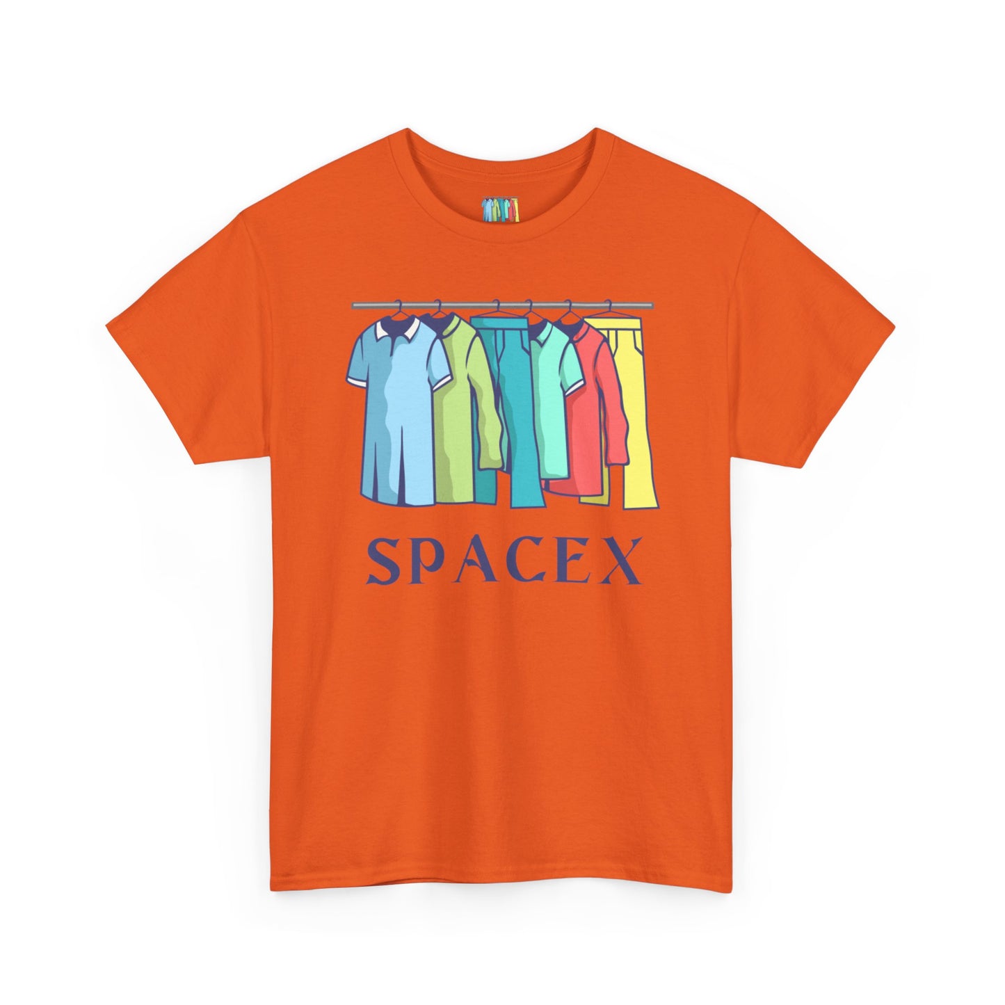 Unisex Heavy Cotton SPACEX Tee, Short, Tall, Fat, or Small apparel