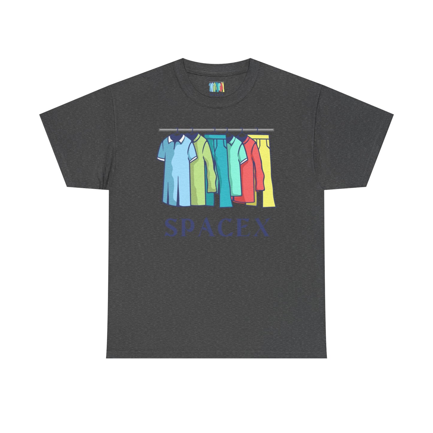Unisex Heavy Cotton SPACEX Tee, Short, Tall, Fat, or Small apparel