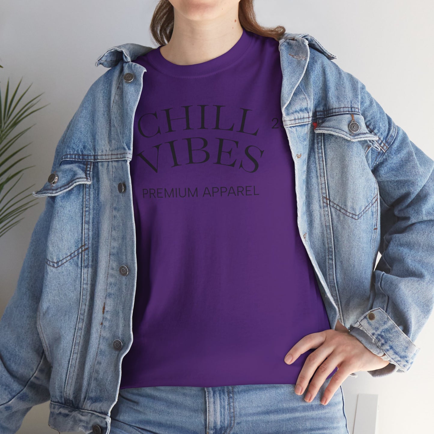 Chill Vibes Unisex Heavy Cotton Tee, Relaxed Wear, Casual Outfit, Gift for Friends, Everyday Style, Chill Apparel