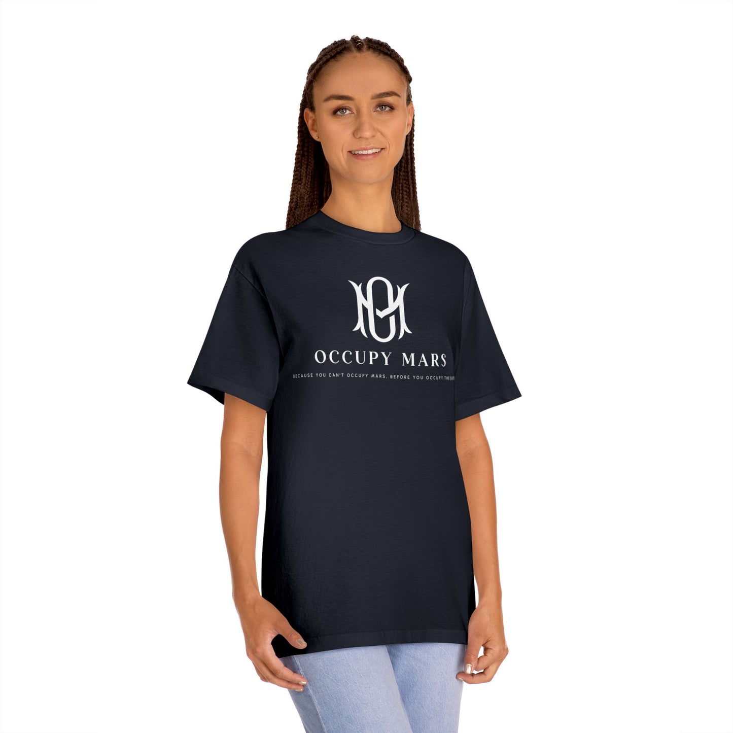 Unisex Classic Occupy Mars Tee - Casual Everyday Shirt, Graphic Top for All Occasions, Gift for Friends, Birthday, Teen Fashion, Relaxed Fit
