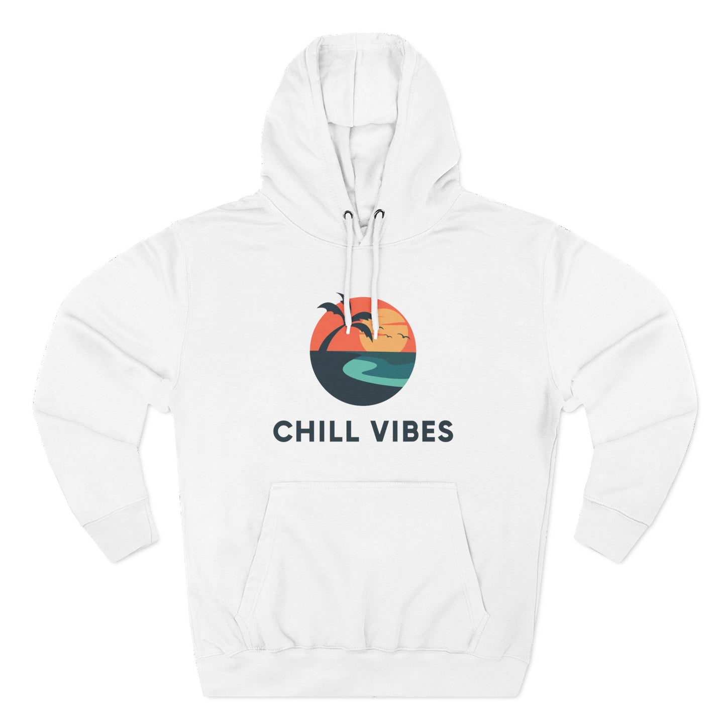 Chill Vibes Fleece Hoodie | Cozy Sweatshirt for Relaxed Days, Perfect Gift for Beach Lovers, Summer Nights, Casual Wear, Travel