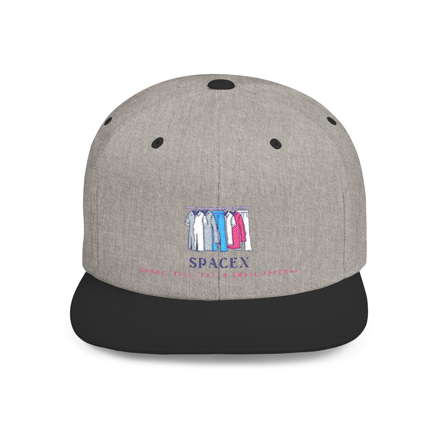Flat Bill SpaceX Snapback Cap | Trendy Hat for Style Lovers, Gift for All Shapes and Sizes, Short, Tall, Fat, or Small, Casual Wear, Street Style, Cool Accessories