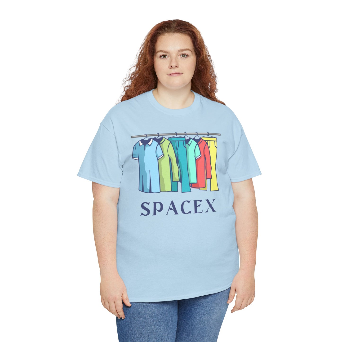 Unisex Heavy Cotton SPACEX Tee, Short, Tall, Fat, or Small apparel