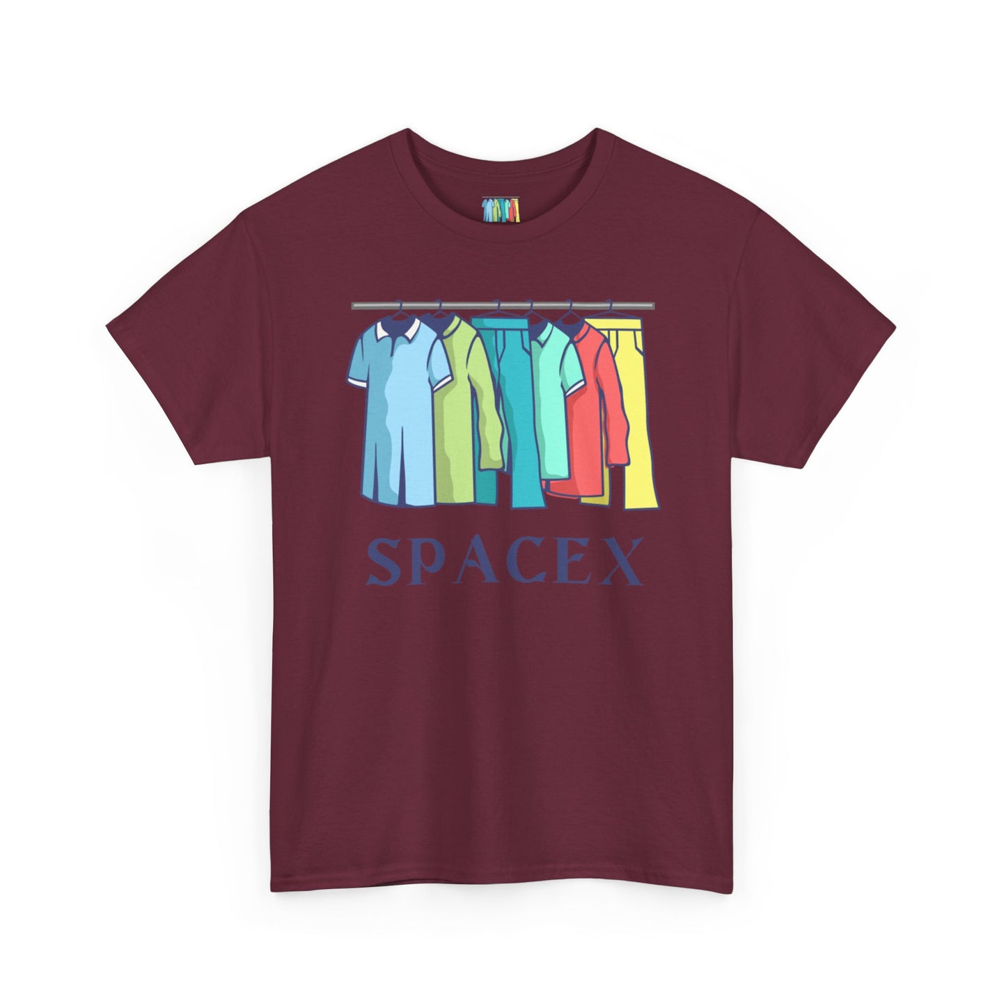 Unisex Heavy Cotton SPACEX Tee, Short, Tall, Fat, or Small apparel
