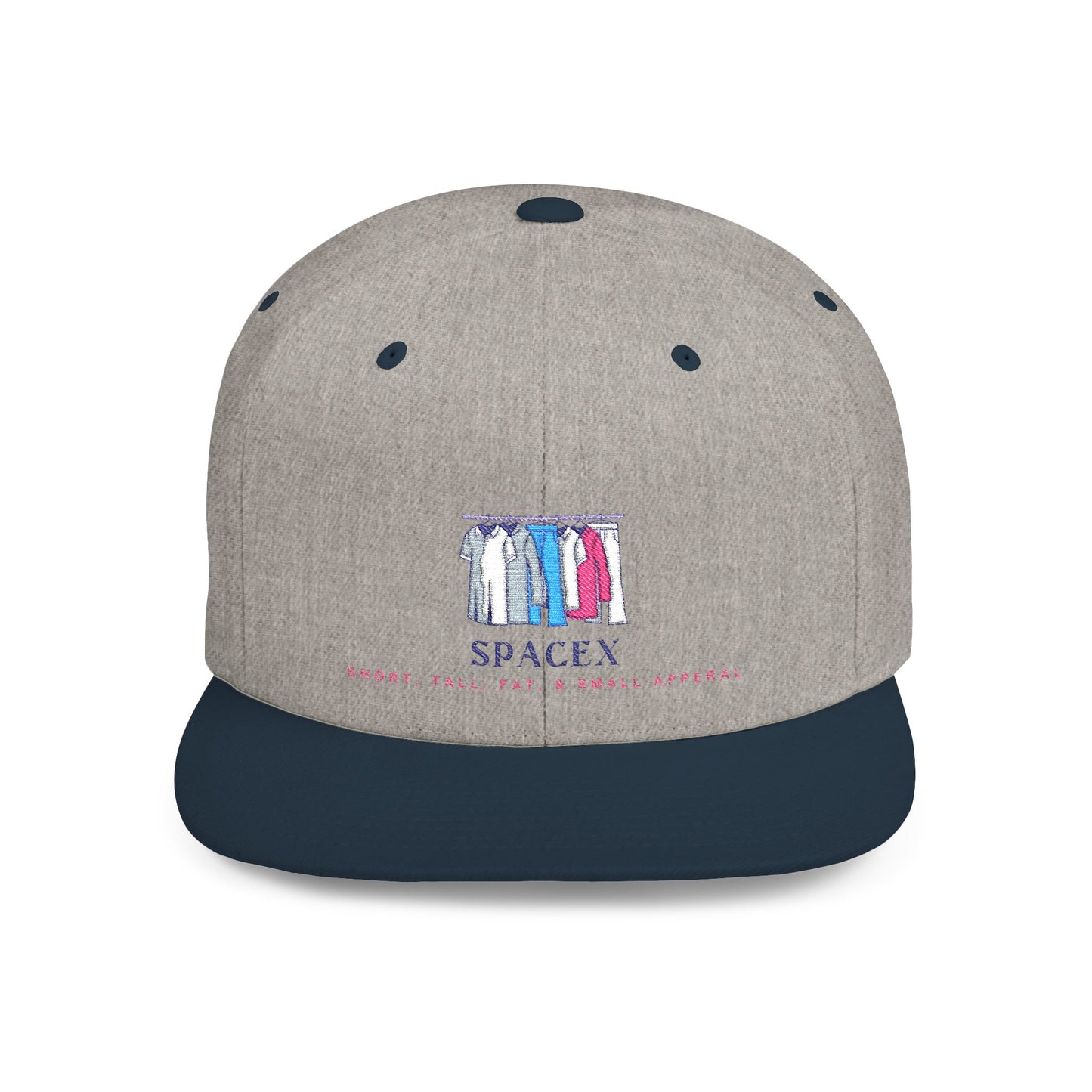 Flat Bill SpaceX Snapback Cap | Trendy Hat for Style Lovers, Gift for All Shapes and Sizes, Short, Tall, Fat, or Small, Casual Wear, Street Style, Cool Accessories