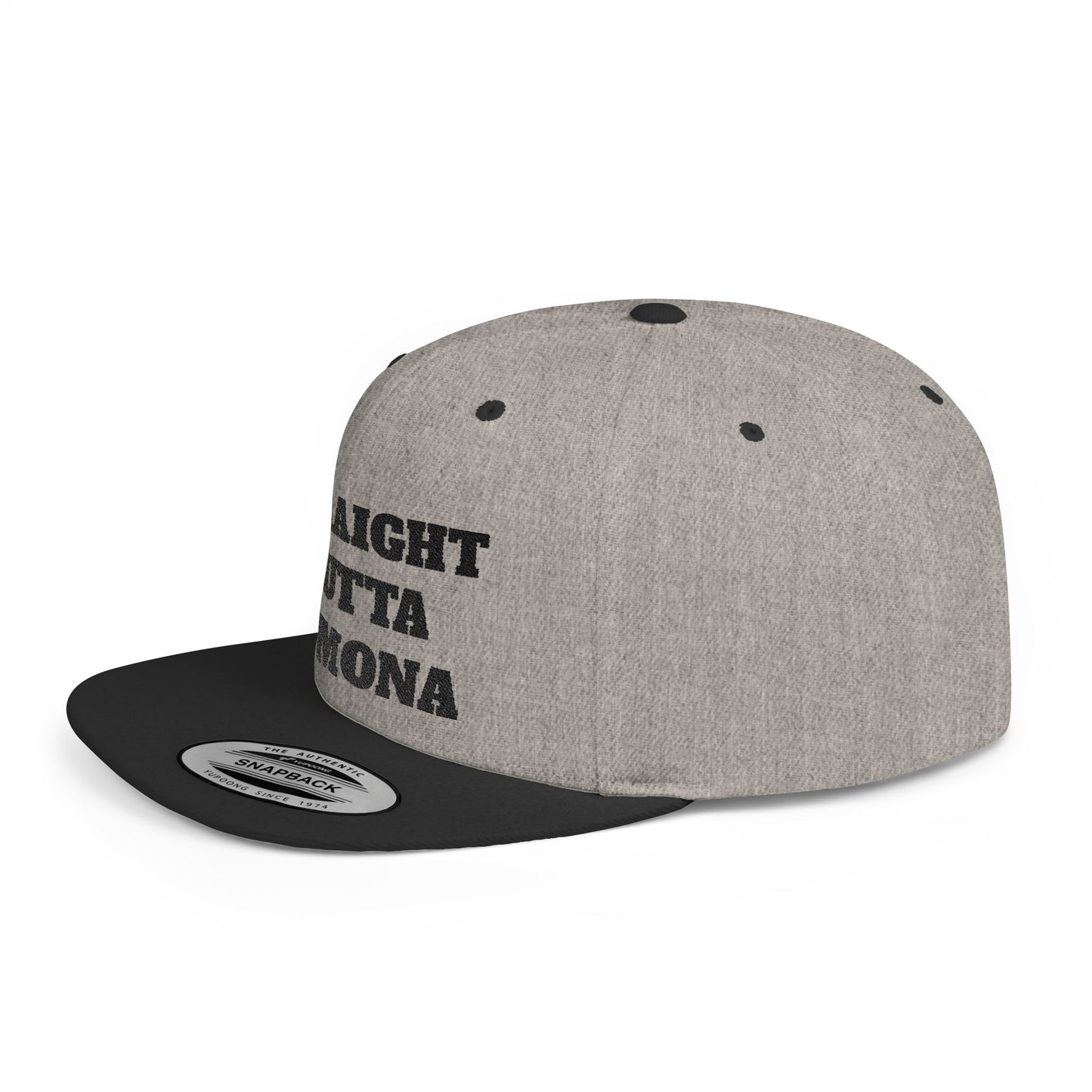 Stylish Flat Bill Straight Outta Pomona™ Snapback Hat - Perfect Gift for Hikers, Streetwear Enthusiasts, or Casual Outings, Cool Design, Summer Fashion