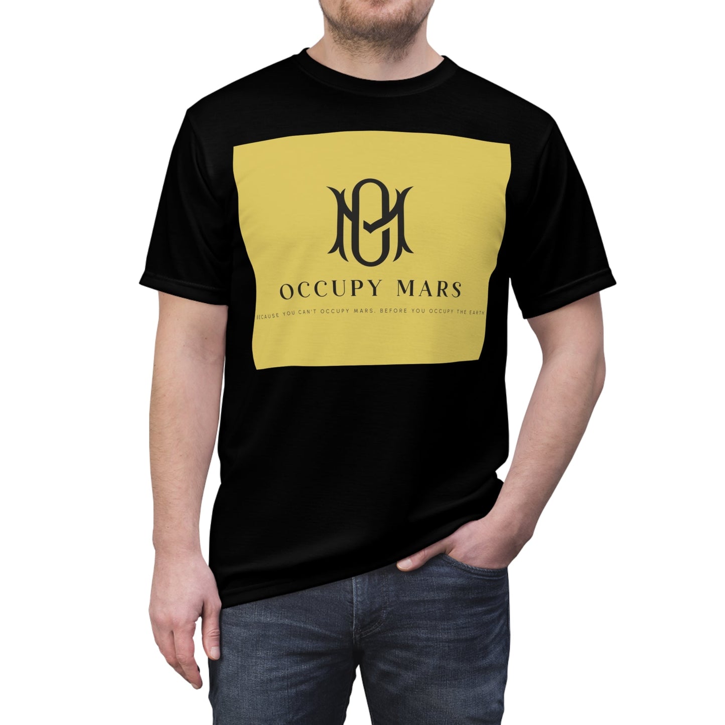 Unisex Graphic Tee - Occupy Mars™ Apparel, Space Lover Gift, Casual Wear, Unique Statement Shirt, Eco-Friendly Fashion