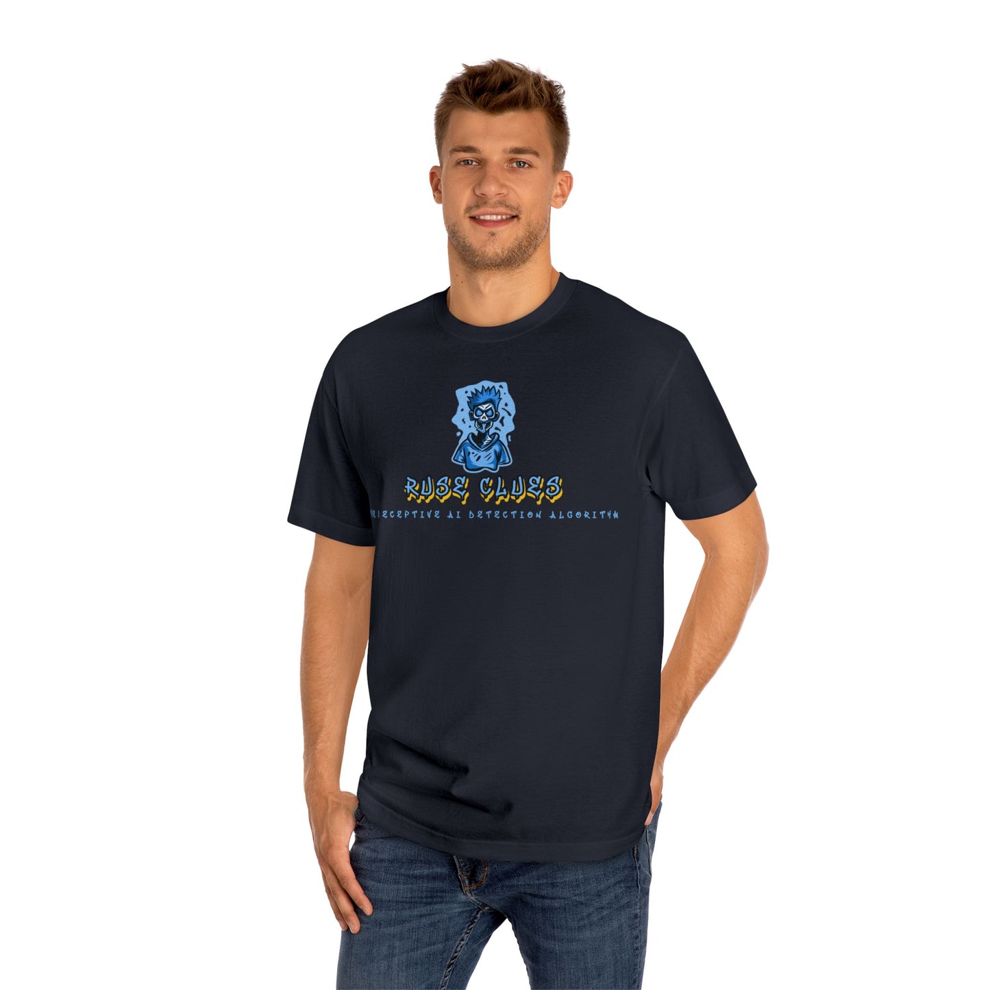 Unisex Classic Ruse Clues™ Graphic Tee, Edgy Streetwear, Casual Wear, Gifts for Him/Her, Unique Vintage Shirt, Youthful Style