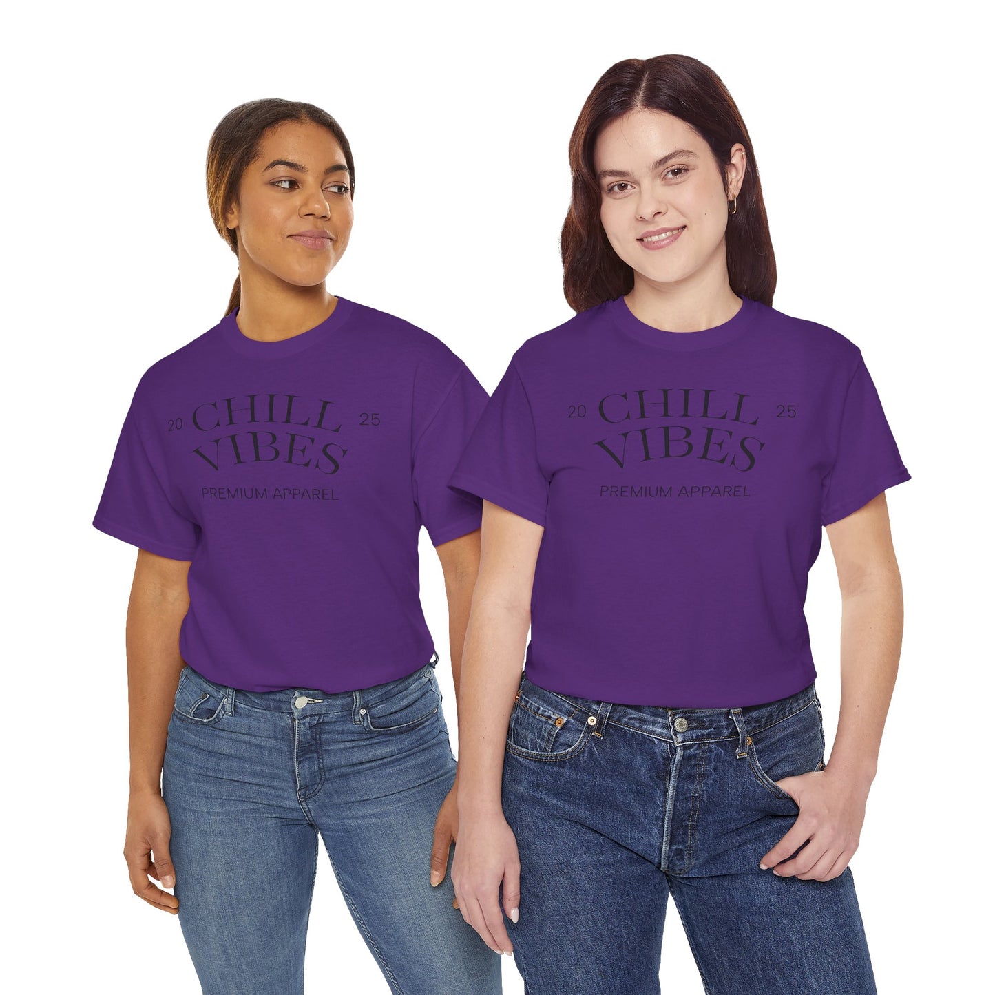 Chill Vibes Unisex Heavy Cotton Tee, Relaxed Wear, Casual Outfit, Gift for Friends, Everyday Style, Chill Apparel