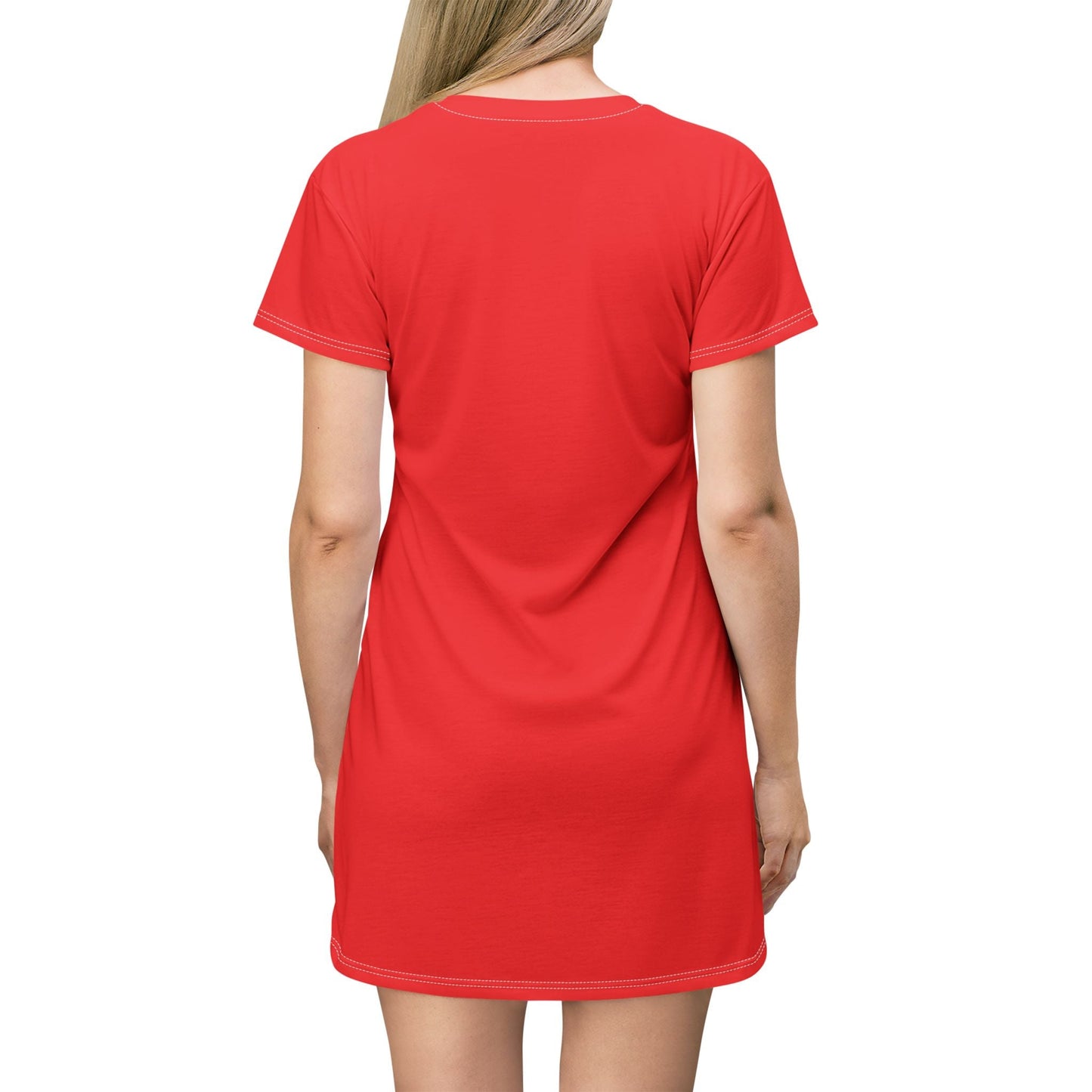 Red Ruse Clues® T-Shirt Dress - Casual Chic Outfit for Every Occasion, Summer Fashion, Unique Gift Idea, Premium Appeal