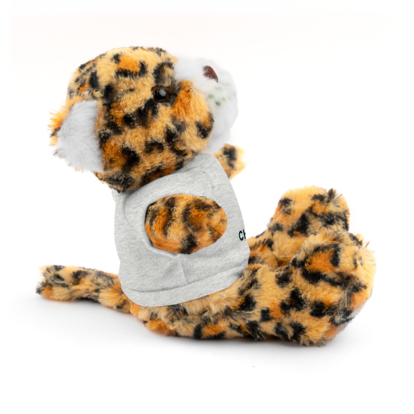 Chill Vibes Stuffed Animal, Cute Gift for Kids, Plush Toy with Tee, Birthday Present, Cozy Home Decor, Baby Shower Gift