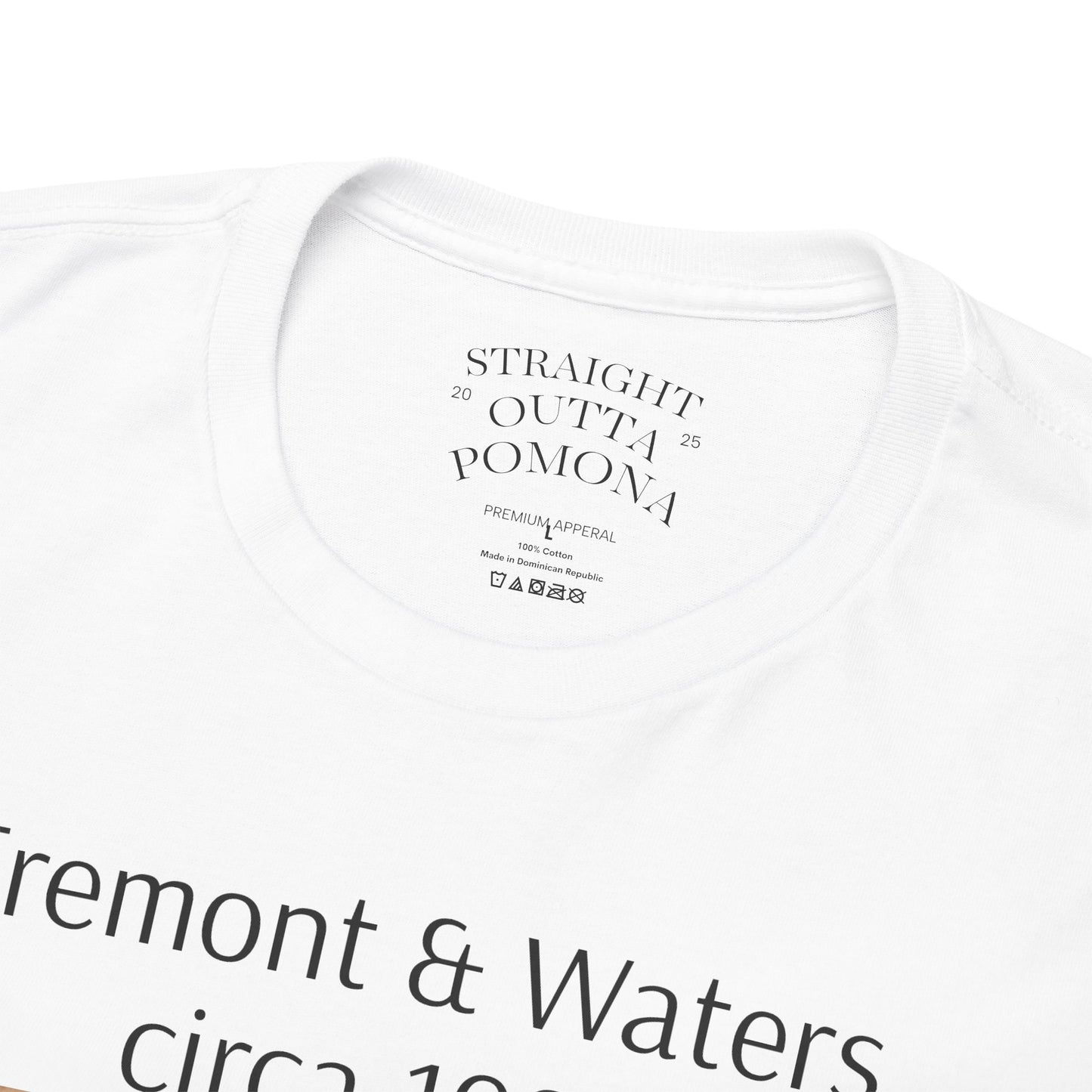 Straight Outta Pomona™ Tee, Unisex Heavy Cotton Tee, Vintage Style Shirt, Fremont & Waters circa 1989 tribute T-Shirt, Gift for Him/Her, 80s/90s Fashion