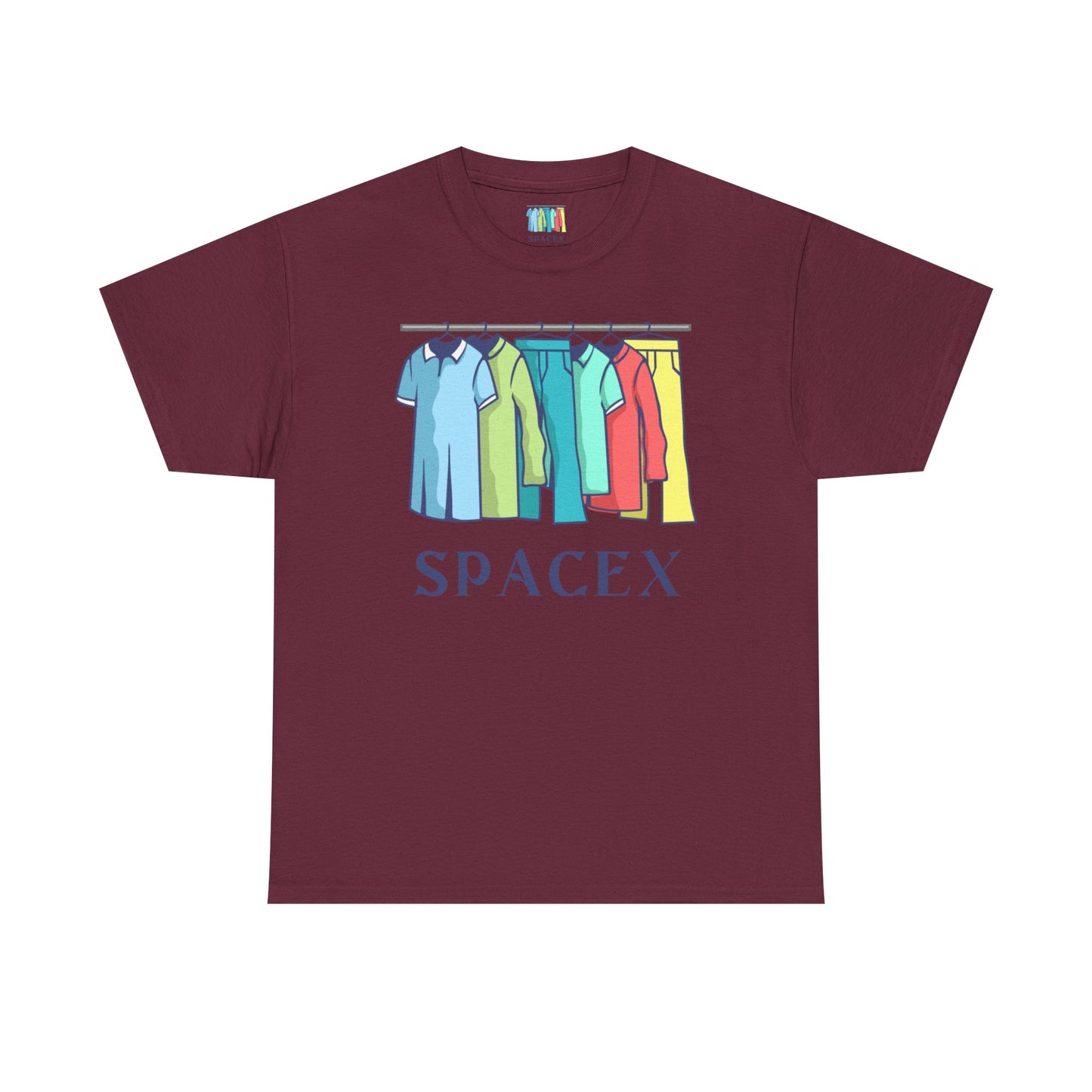 Unisex Heavy Cotton SPACEX Tee, Short, Tall, Fat, or Small apparel