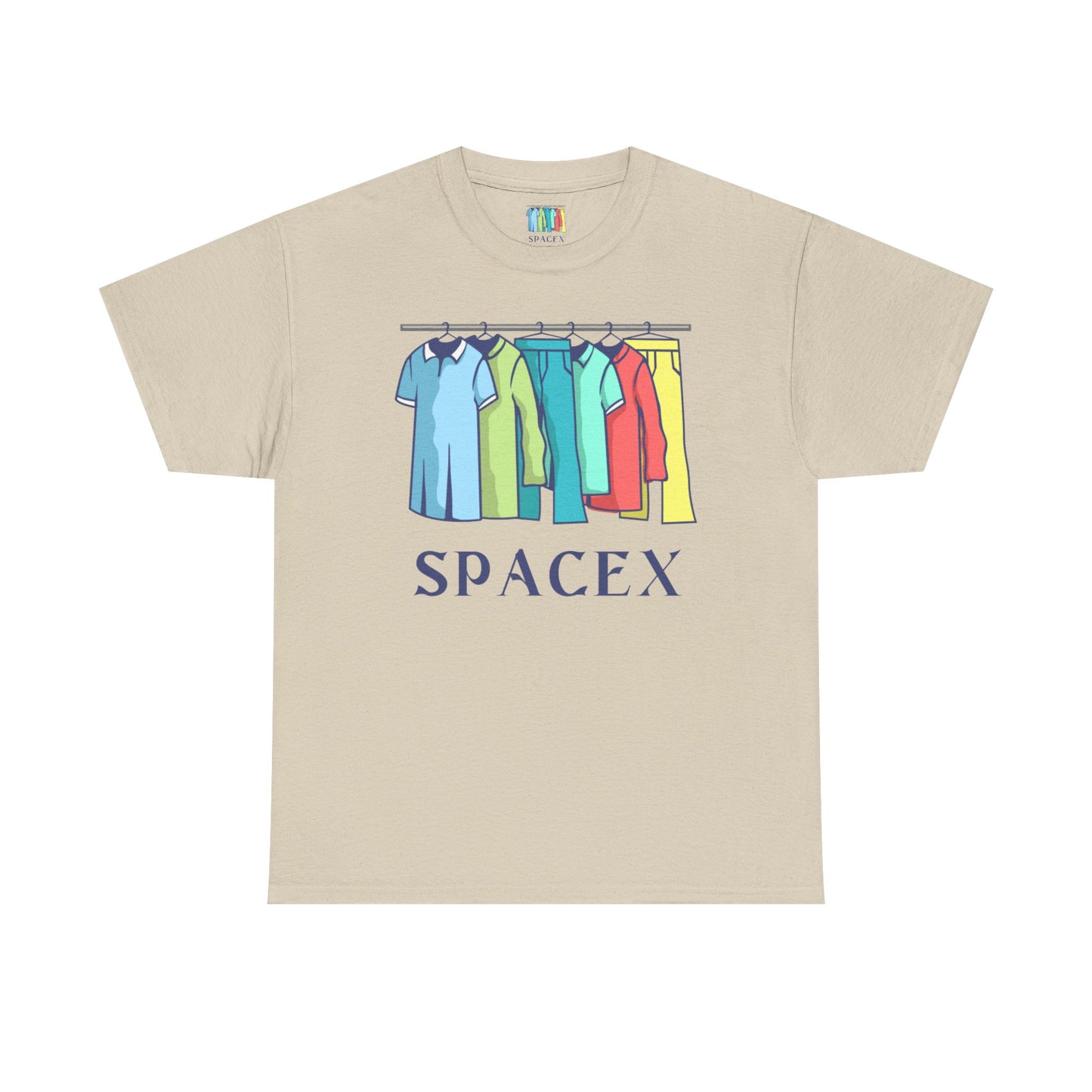 Unisex Heavy Cotton SPACEX Tee, Short, Tall, Fat, or Small apparel