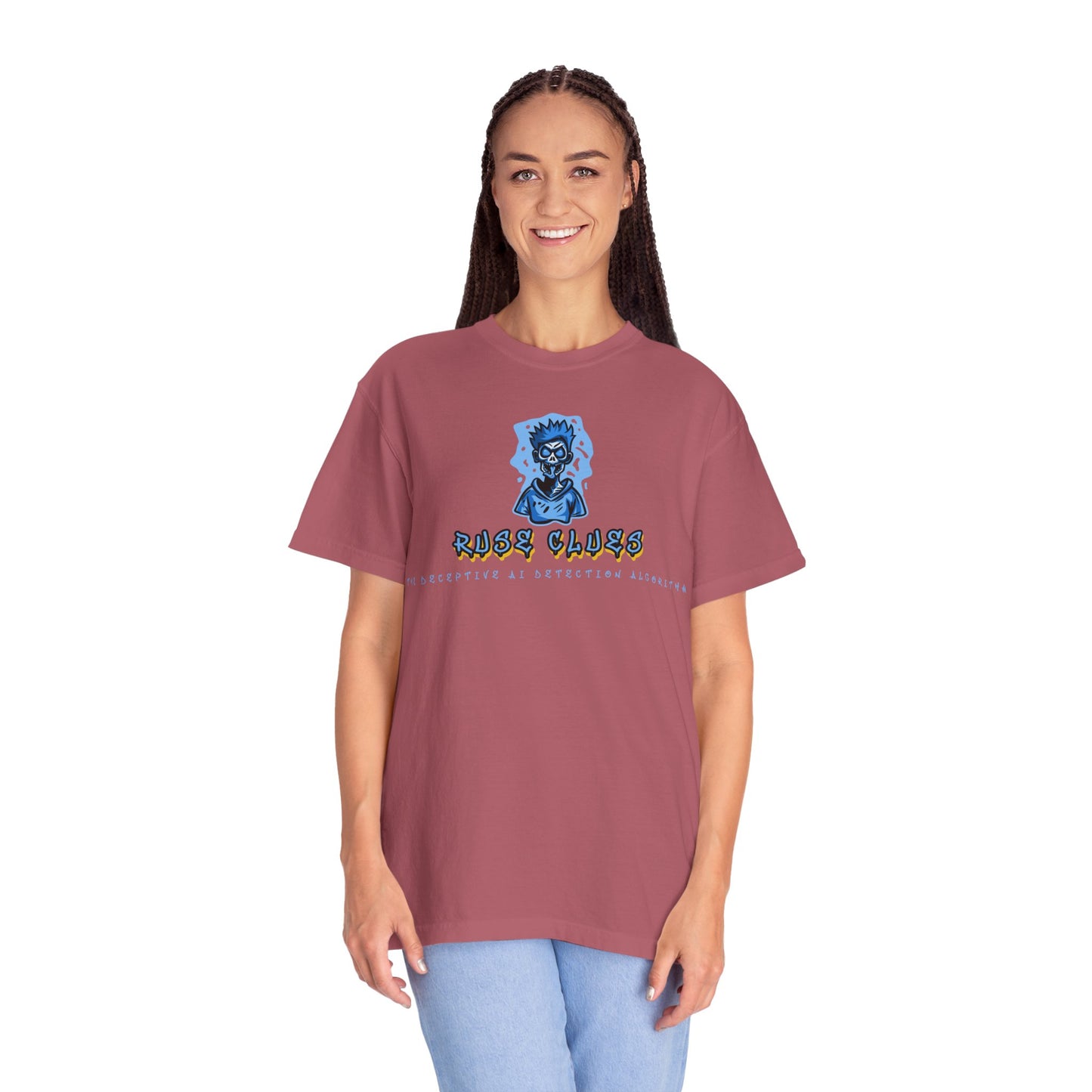 Unisex Garment-Dyed Ruse Clues™ T-shirt - Casual Style for Everyday Wear, Perfect Gift for Music Lovers, Summer Vibe, Graphic Tee