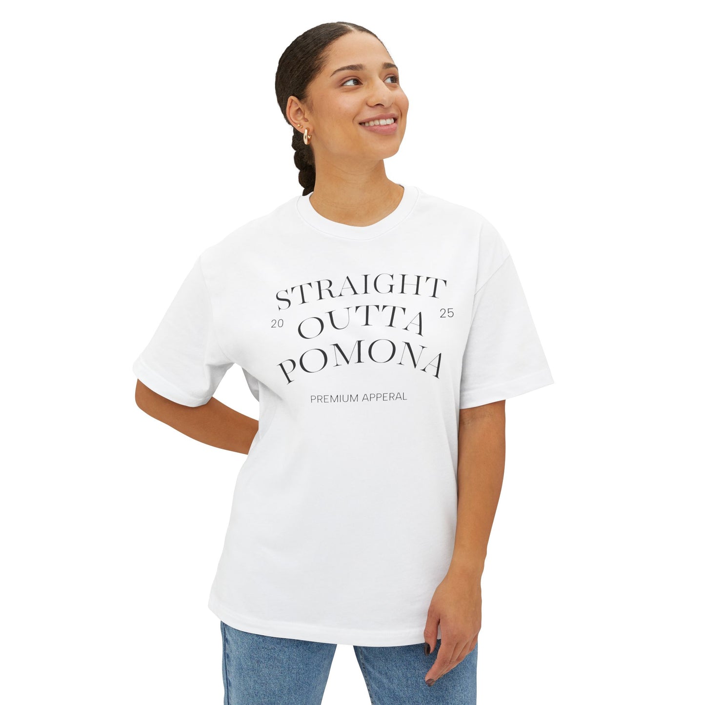 Straight Outta Pomona™ Unisex Oversized Tee, Relaxed Fit T-Shirt for Casual Outings, Streetwear Style, Gift for Fashion Lovers