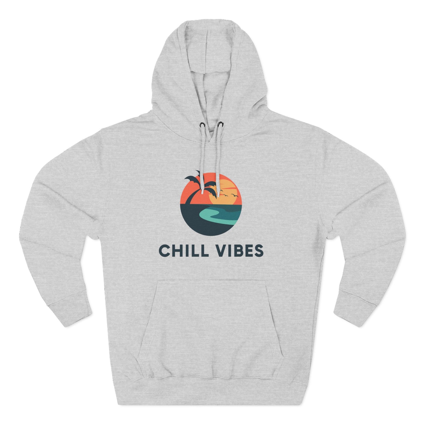Chill Vibes Fleece Hoodie | Cozy Sweatshirt for Relaxed Days, Perfect Gift for Beach Lovers, Summer Nights, Casual Wear, Travel