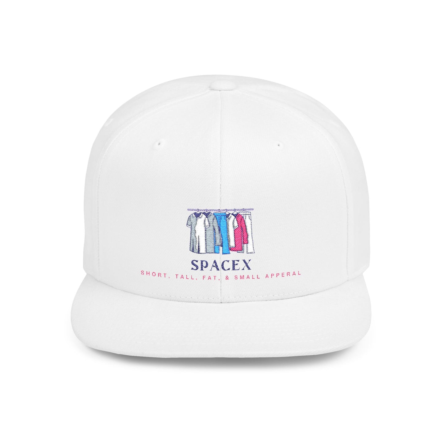 Flat Bill SpaceX Snapback Cap | Trendy Hat for Style Lovers, Gift for All Shapes and Sizes, Short, Tall, Fat, or Small, Casual Wear, Street Style, Cool Accessories