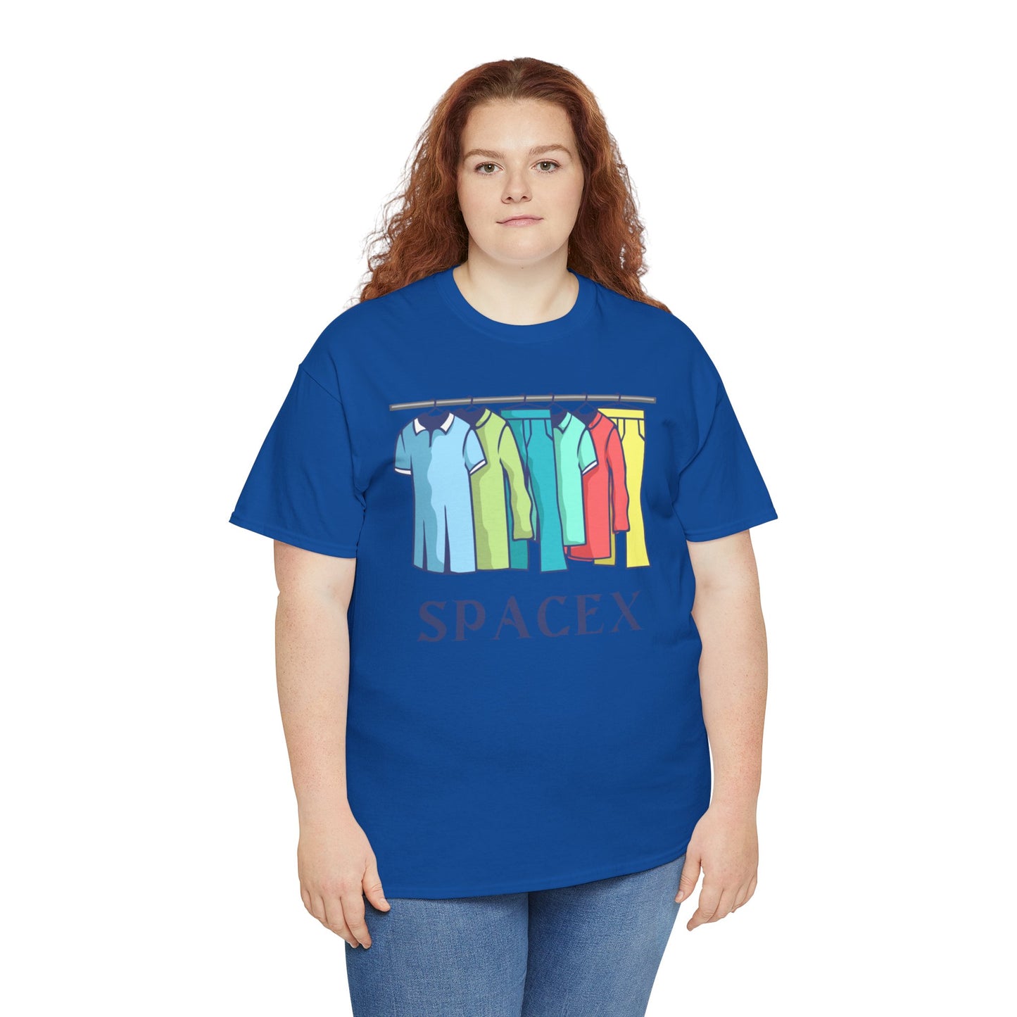 Unisex Heavy Cotton SPACEX Tee, Short, Tall, Fat, or Small apparel