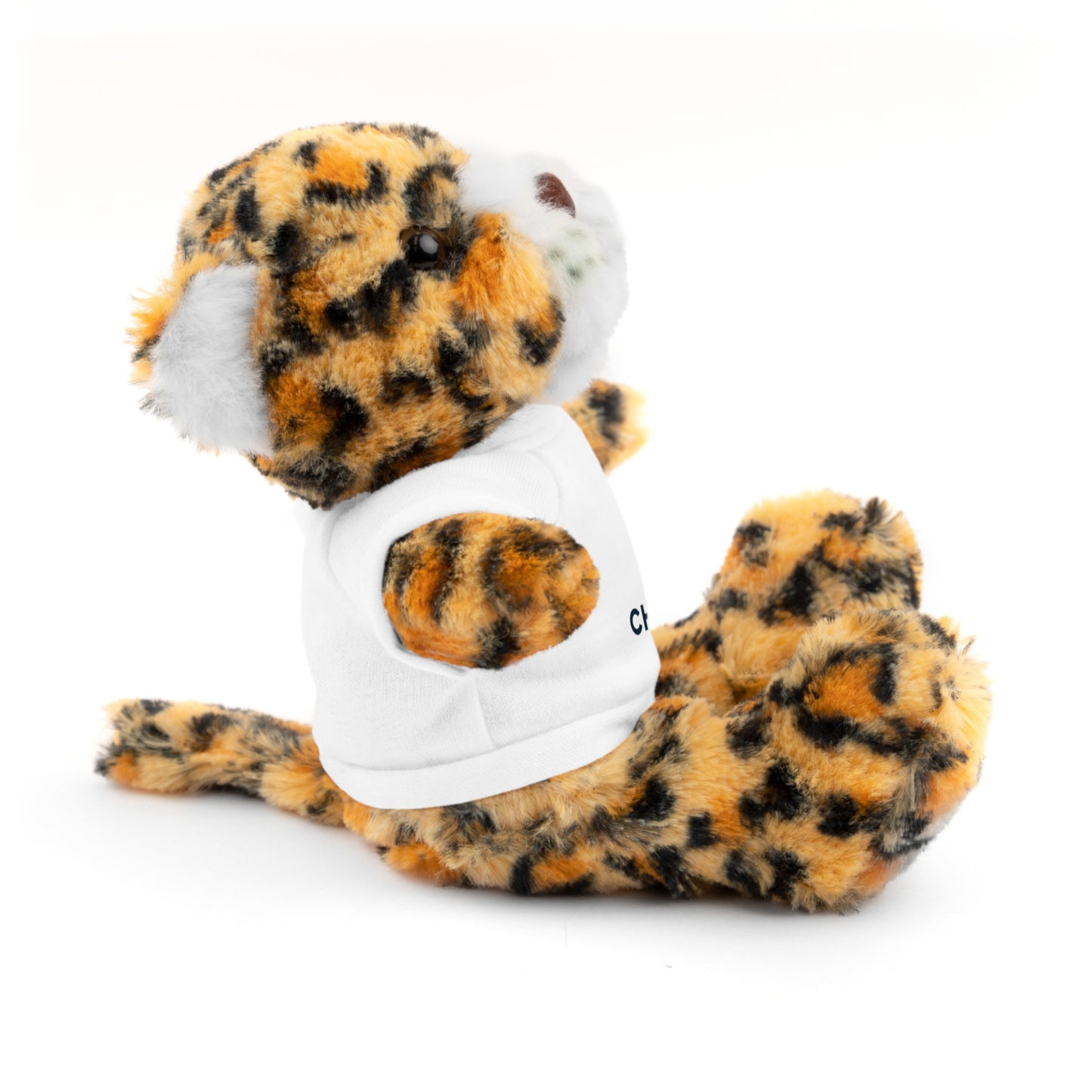 Chill Vibes Stuffed Animal, Cute Gift for Kids, Plush Toy with Tee, Birthday Present, Cozy Home Decor, Baby Shower Gift