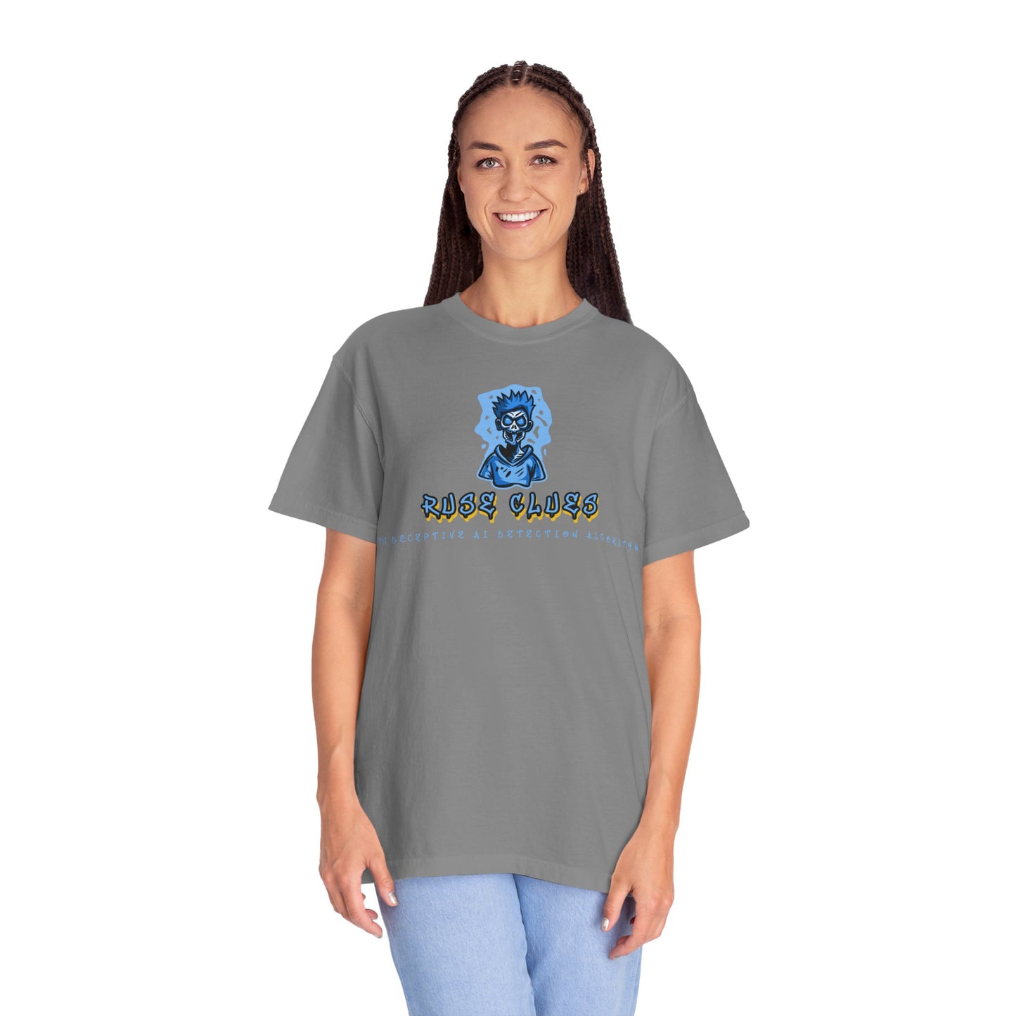 Unisex Garment-Dyed Ruse Clues™ T-shirt - Casual Style for Everyday Wear, Perfect Gift for Music Lovers, Summer Vibe, Graphic Tee
