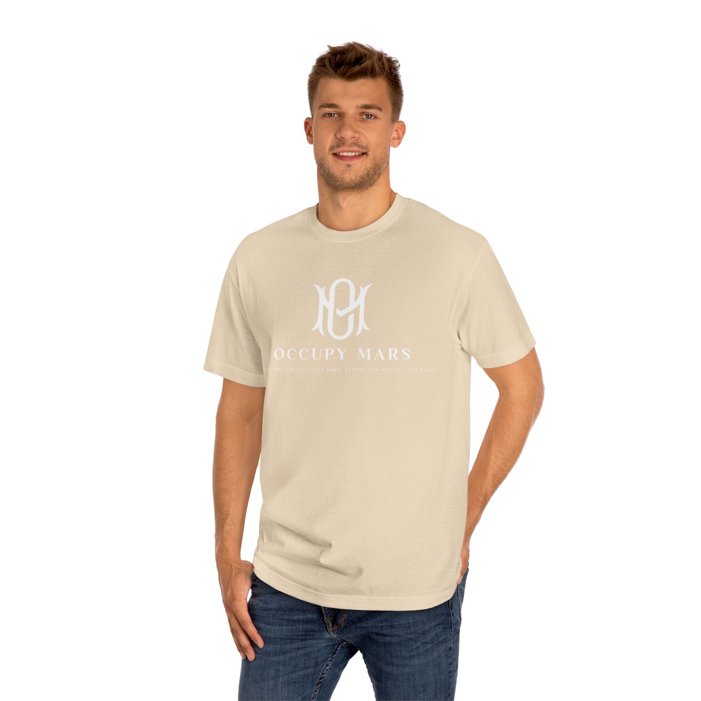 Unisex Classic Occupy Mars Tee - Casual Everyday Shirt, Graphic Top for All Occasions, Gift for Friends, Birthday, Teen Fashion, Relaxed Fit