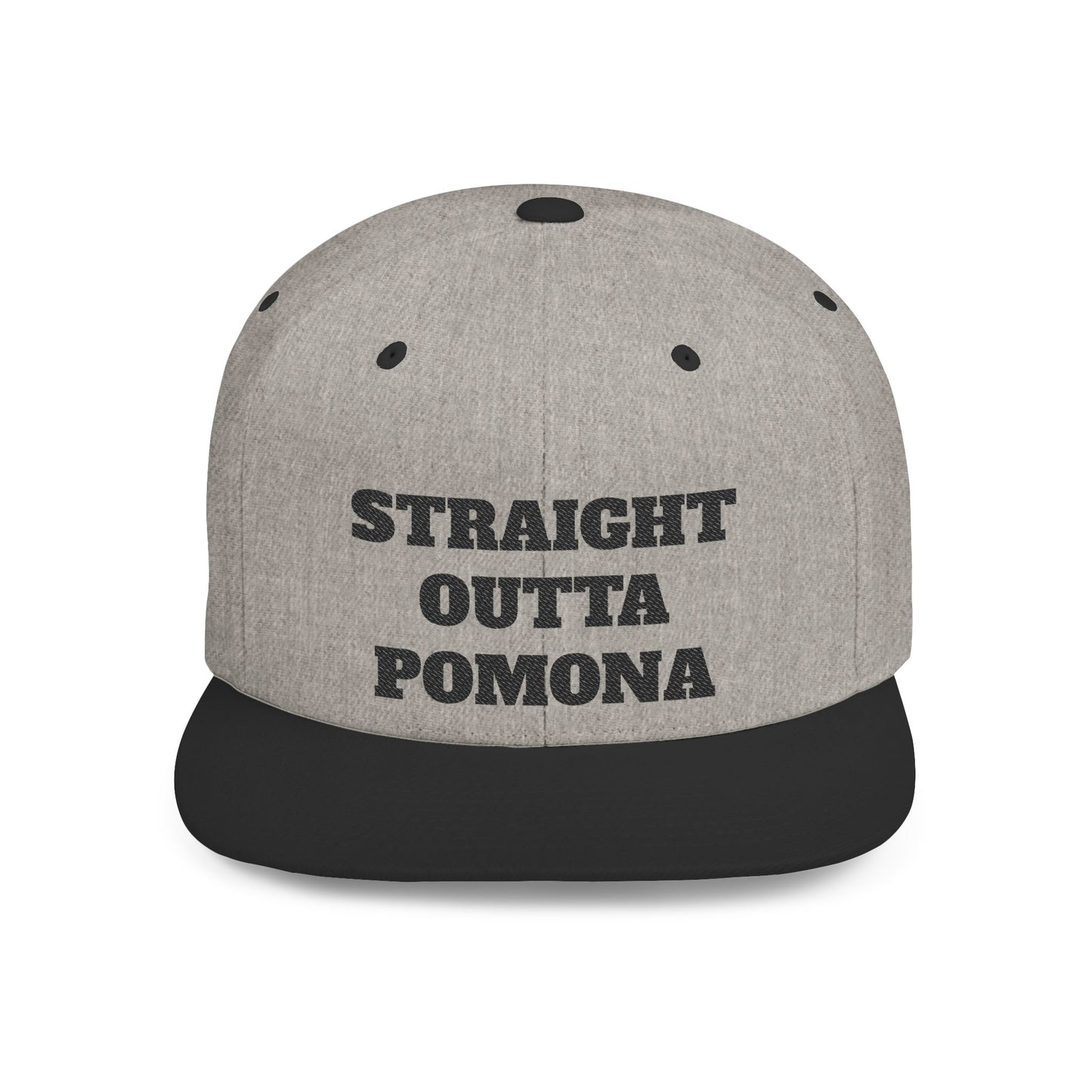 Stylish Flat Bill Straight Outta Pomona™ Snapback Hat - Perfect Gift for Hikers, Streetwear Enthusiasts, or Casual Outings, Cool Design, Summer Fashion
