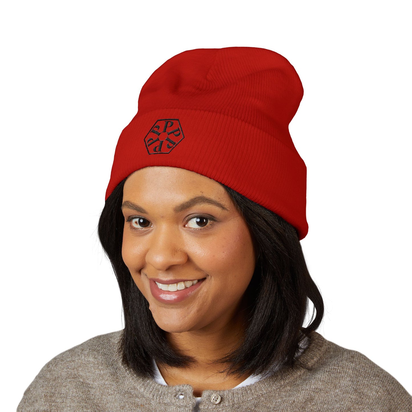 Stylish Embroidered Straight Outta Pomona™ Beanie, Cozy Winter Hat, Gift for Him/Her, Custom Logo Beanie, Perfect for Warmth and Fashion