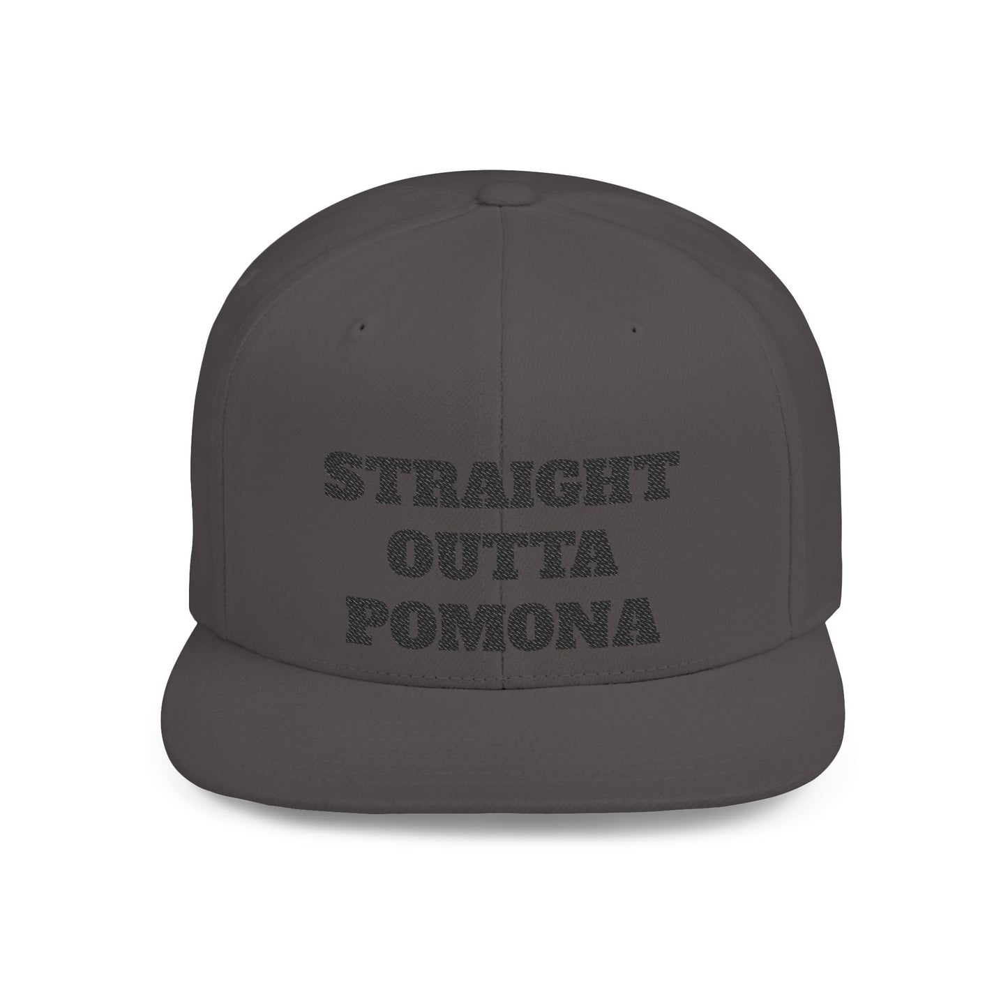Stylish Flat Bill Straight Outta Pomona™ Snapback Hat - Perfect Gift for Hikers, Streetwear Enthusiasts, or Casual Outings, Cool Design, Summer Fashion