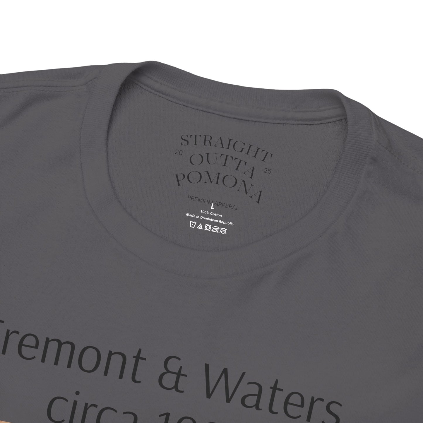 Straight Outta Pomona™ Tee, Unisex Heavy Cotton Tee, Vintage Style Shirt, Fremont & Waters circa 1989 tribute T-Shirt, Gift for Him/Her, 80s/90s Fashion