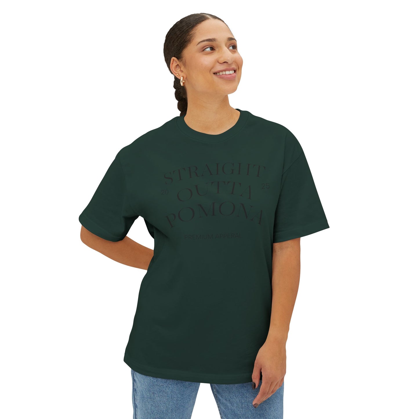 Straight Outta Pomona™ Unisex Oversized Tee, Relaxed Fit T-Shirt for Casual Outings, Streetwear Style, Gift for Fashion Lovers