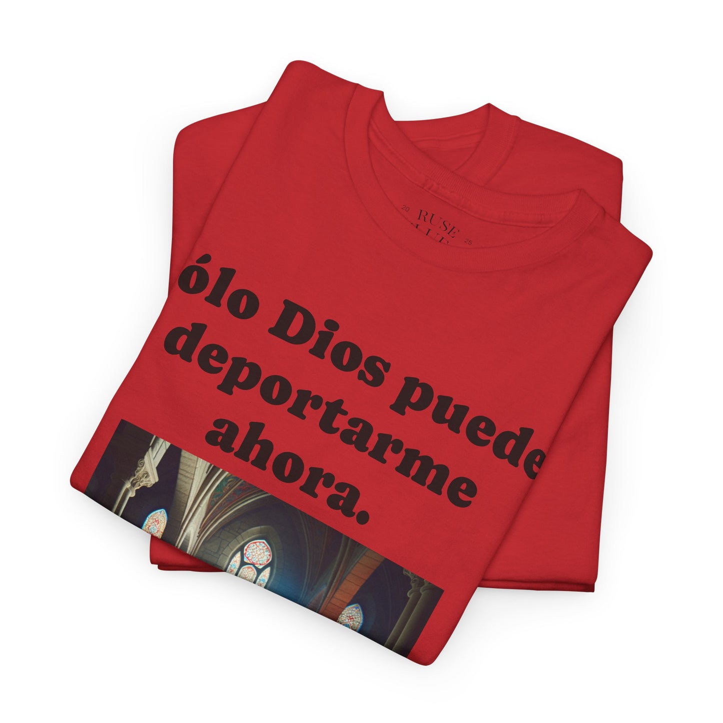 Heavy Cotton Only God Can Deport Me Now in Spanish "Tellit2thejudge.com" Tee