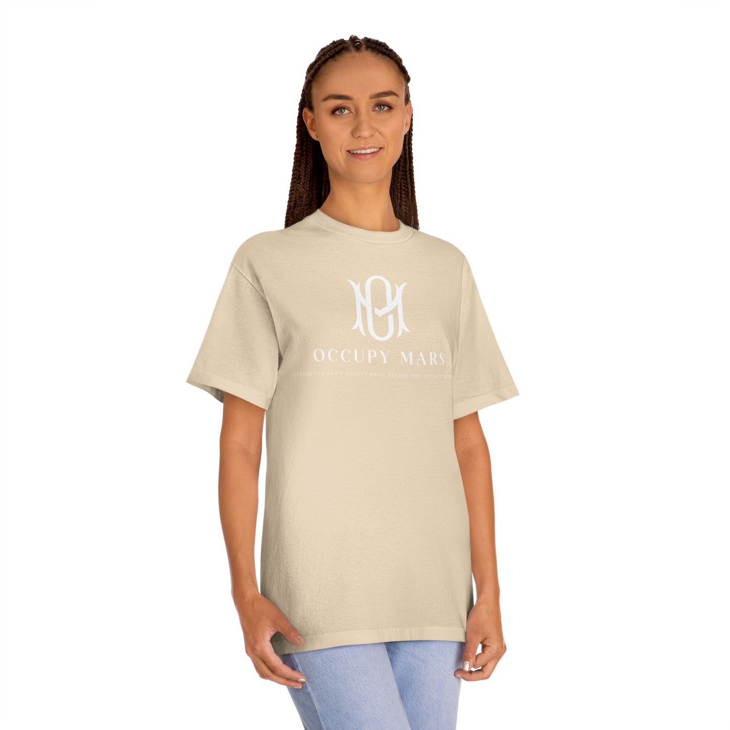Unisex Classic Occupy Mars Tee - Casual Everyday Shirt, Graphic Top for All Occasions, Gift for Friends, Birthday, Teen Fashion, Relaxed Fit