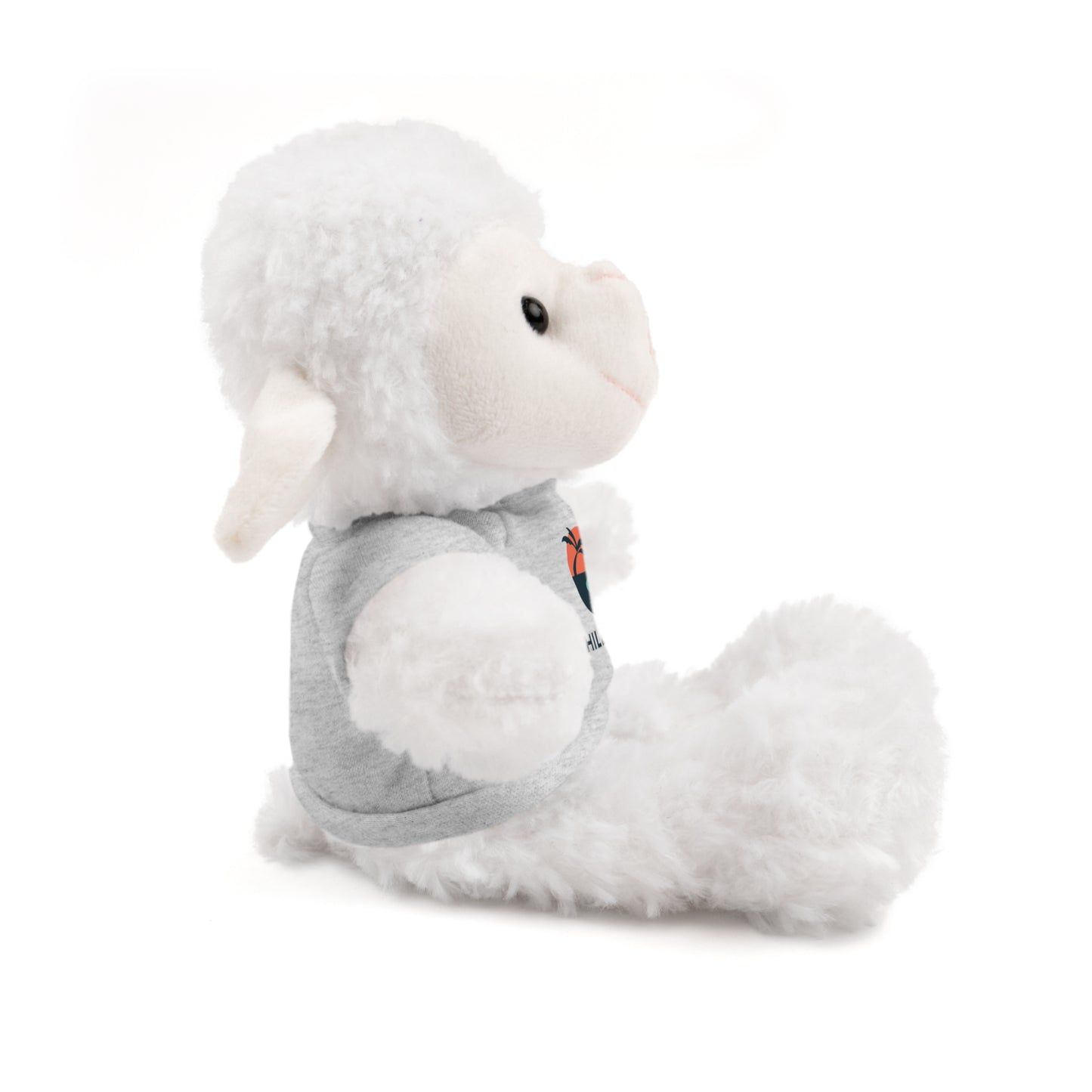 Chill Vibes Stuffed Animal, Cute Gift for Kids, Plush Toy with Tee, Birthday Present, Cozy Home Decor, Baby Shower Gift
