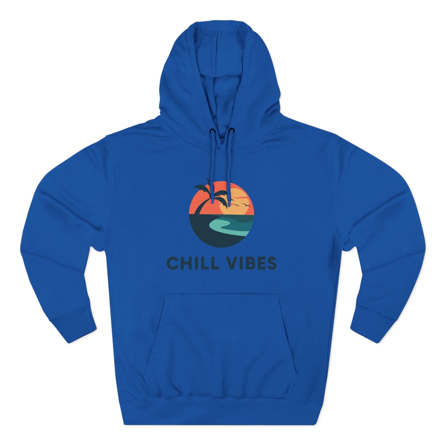 Chill Vibes Fleece Hoodie | Cozy Sweatshirt for Relaxed Days, Perfect Gift for Beach Lovers, Summer Nights, Casual Wear, Travel