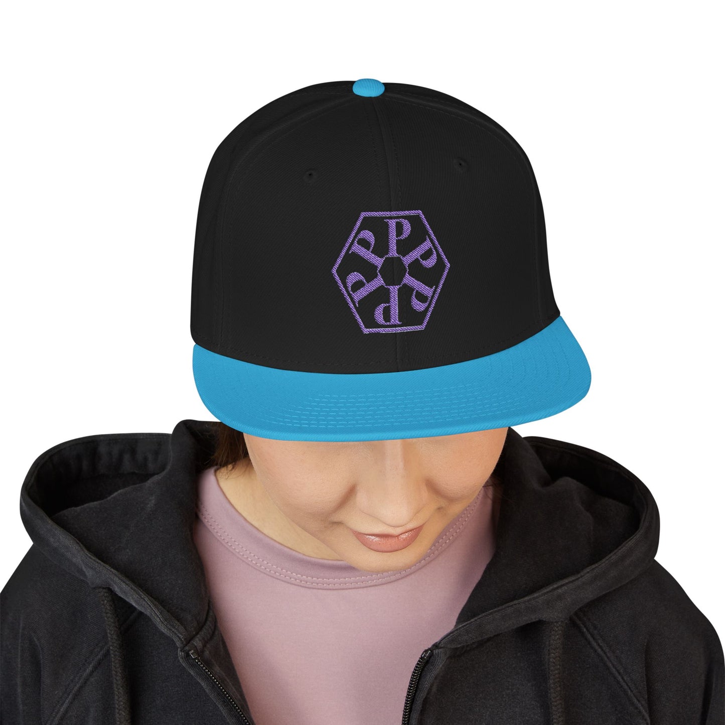 Stylish Straight Outta Pomona™ Snapback Cap with bluish logo, Trendy Hat for Casual Outfits, Perfect Gift for Friends, Summer Festivals, Daily Wear