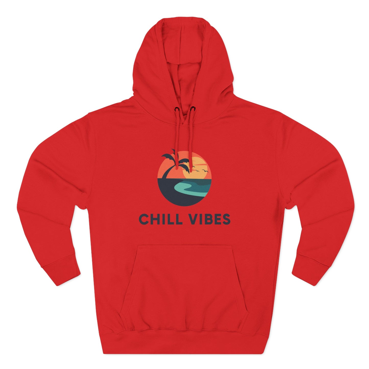 Chill Vibes Fleece Hoodie | Cozy Sweatshirt for Relaxed Days, Perfect Gift for Beach Lovers, Summer Nights, Casual Wear, Travel