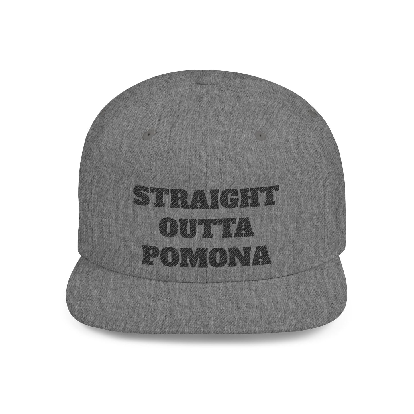 Stylish Flat Bill Straight Outta Pomona™ Snapback Hat - Perfect Gift for Hikers, Streetwear Enthusiasts, or Casual Outings, Cool Design, Summer Fashion
