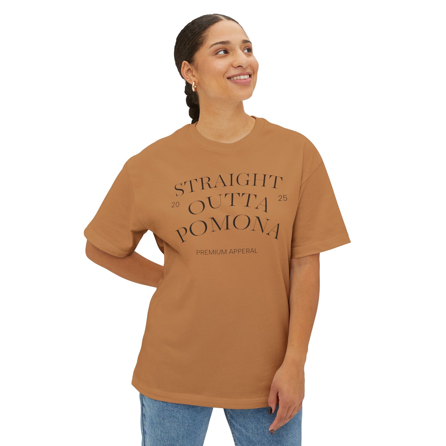 Straight Outta Pomona™ Unisex Oversized Tee, Relaxed Fit T-Shirt for Casual Outings, Streetwear Style, Gift for Fashion Lovers