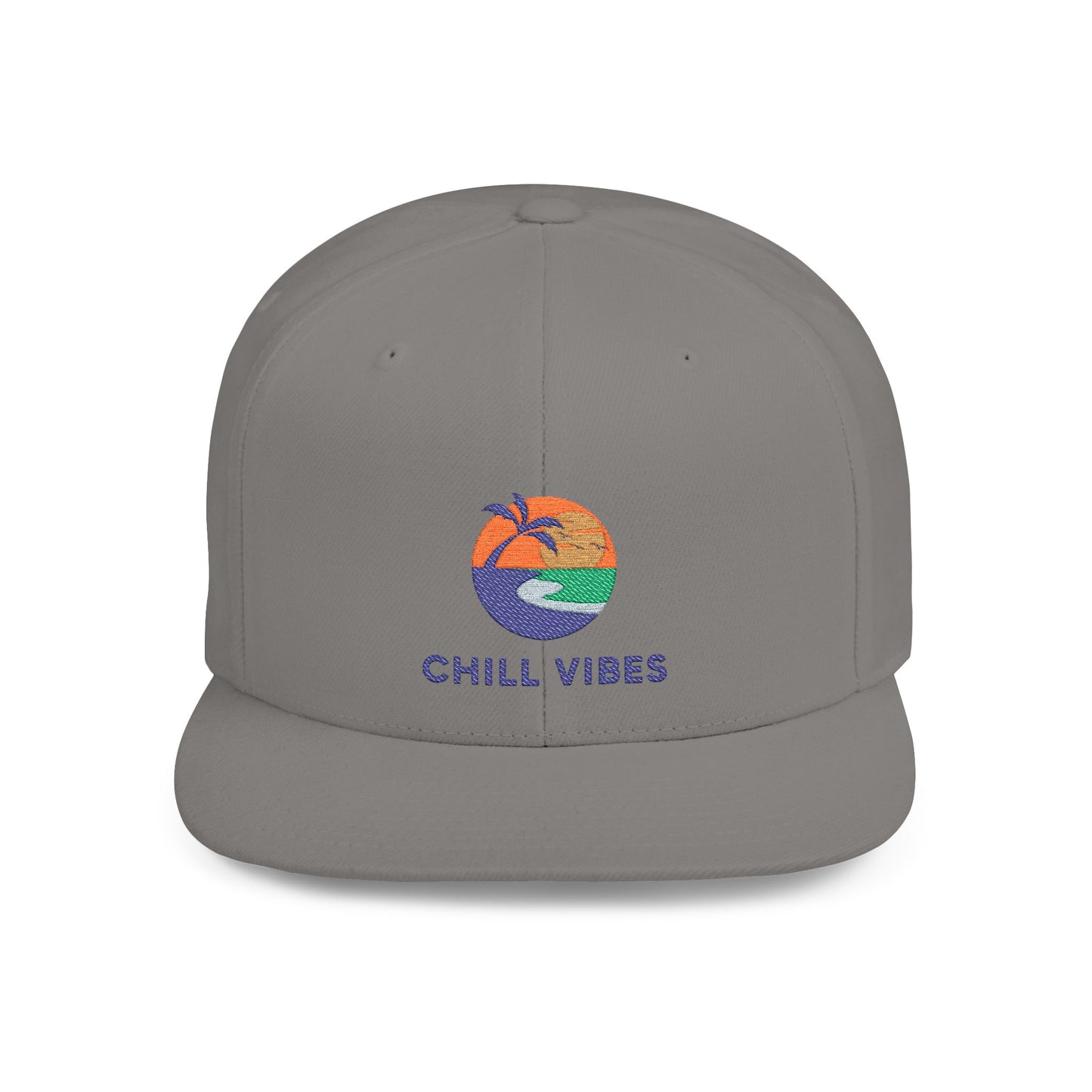 Chill Vibes Snapback Hat | Summer Cap, Beachwear Accessory, Casual Headwear, Gift for Him/Her, Trendy Style