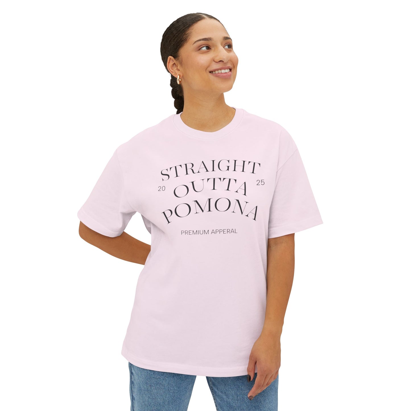 Straight Outta Pomona™ Unisex Oversized Tee, Relaxed Fit T-Shirt for Casual Outings, Streetwear Style, Gift for Fashion Lovers