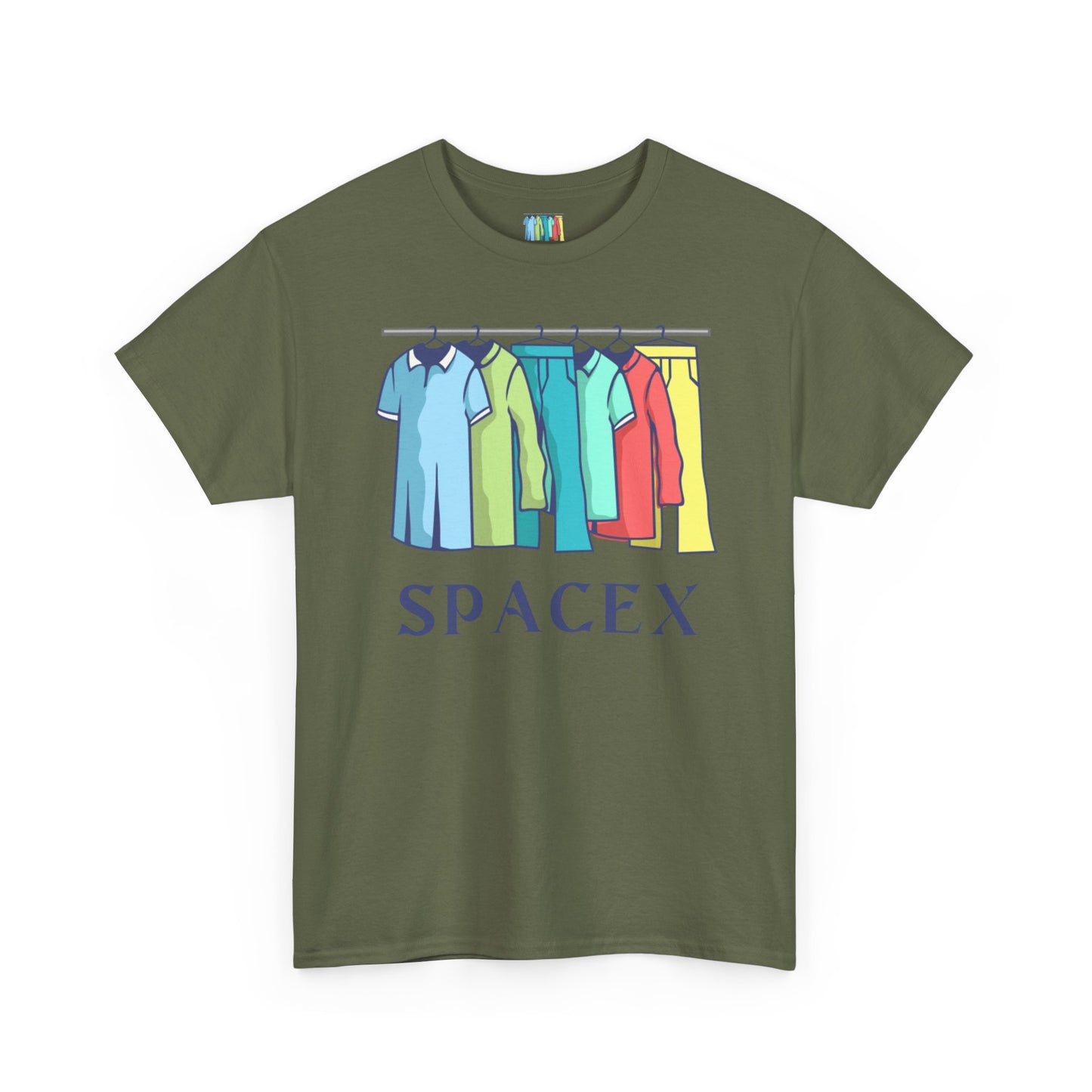 Unisex Heavy Cotton SPACEX Tee, Short, Tall, Fat, or Small apparel