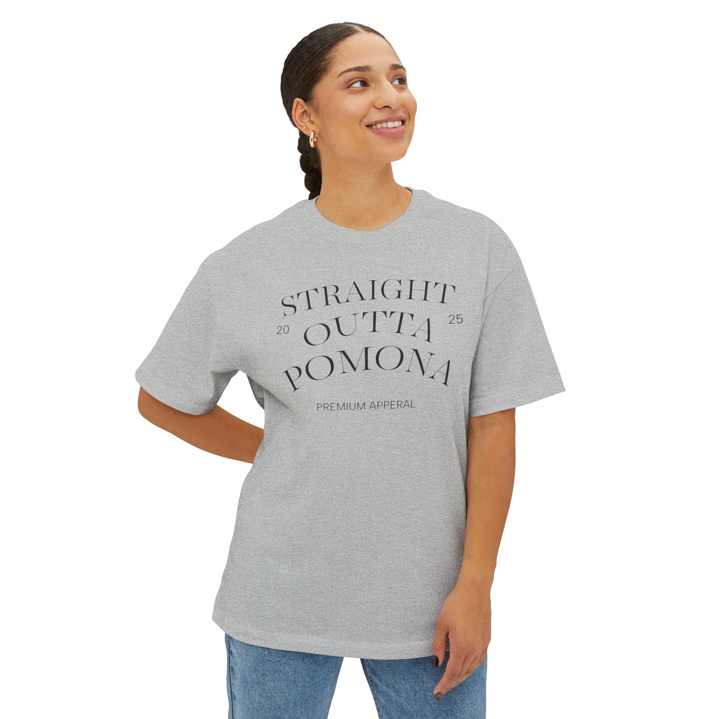 Straight Outta Pomona™ Unisex Oversized Tee, Relaxed Fit T-Shirt for Casual Outings, Streetwear Style, Gift for Fashion Lovers