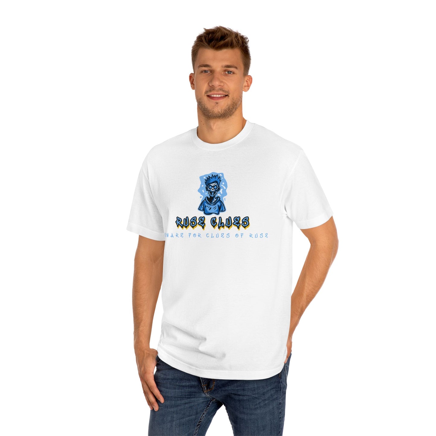 Unisex Classic Ruse Clues Graphic Tee, Edgy Streetwear, Casual Wear, Gifts for Him/Her, Unique Vintage Shirt, Youthful Style