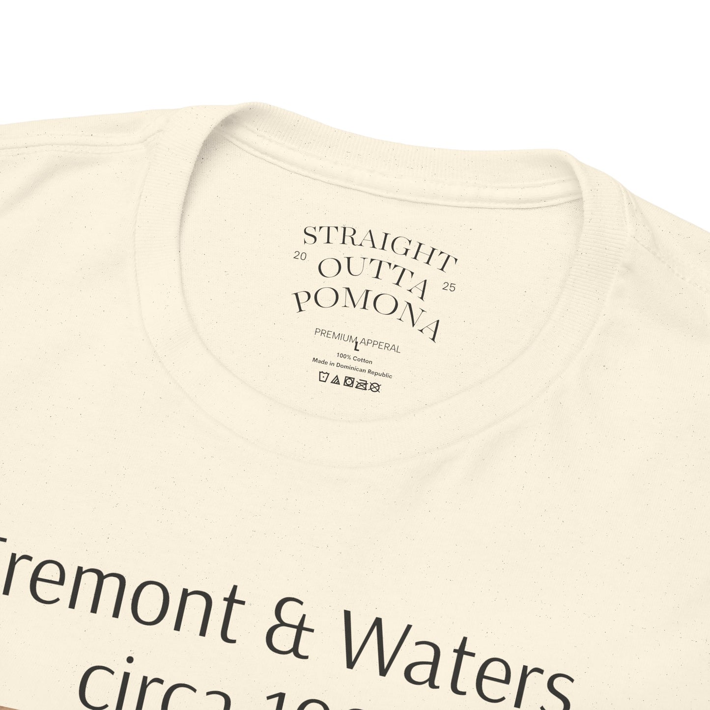 Straight Outta Pomona™ Tee, Unisex Heavy Cotton Tee, Vintage Style Shirt, Fremont & Waters circa 1989 tribute T-Shirt, Gift for Him/Her, 80s/90s Fashion