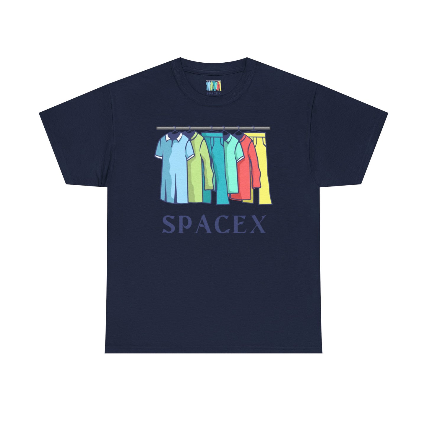 Unisex Heavy Cotton SPACEX Tee, Short, Tall, Fat, or Small apparel