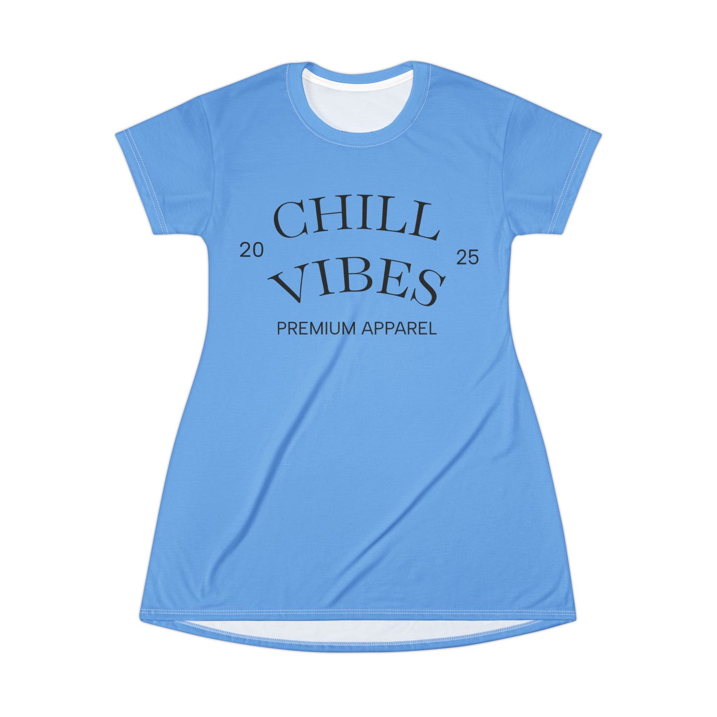 Chill Vibes T-Shirt Dress | Casual Summer Dress, Trendy Apparel, Beach Wear, Gifts for Her, Relaxed Style