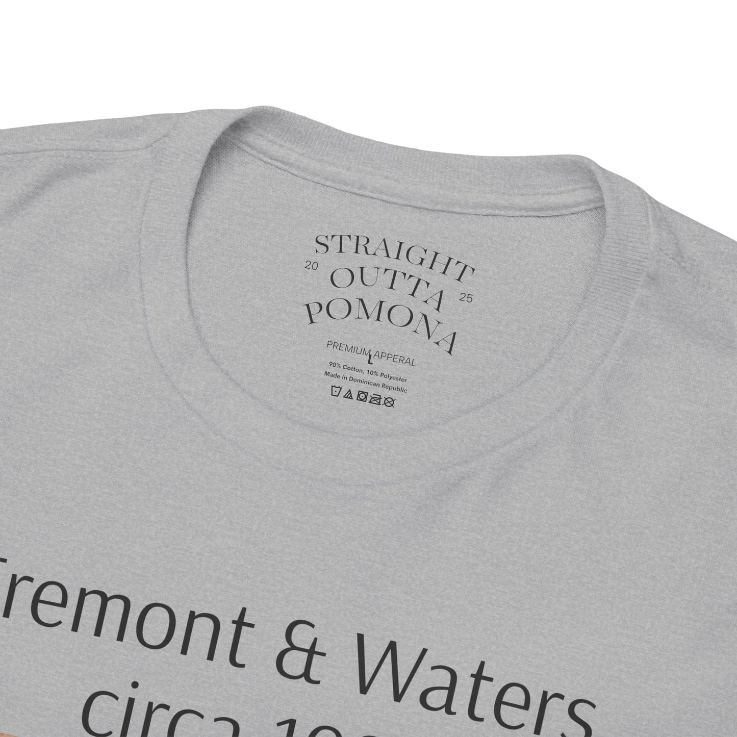 Straight Outta Pomona™ Tee, Unisex Heavy Cotton Tee, Vintage Style Shirt, Fremont & Waters circa 1989 tribute T-Shirt, Gift for Him/Her, 80s/90s Fashion